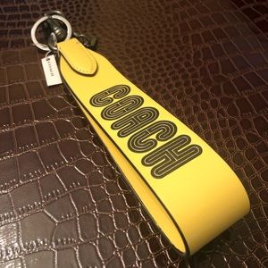 Coach Large Loop Retro Key Fob/Ring Charm Yellow